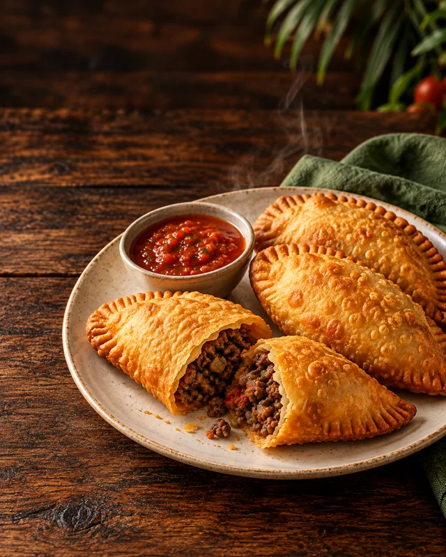 Empanadas doradas con relleno de res — imagen ilustrativa
